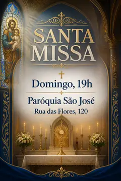 Convite pra missa de domingo — católica