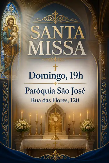 Convite pra missa de domingo — católica