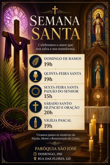 Programação da Semana Santa — católica