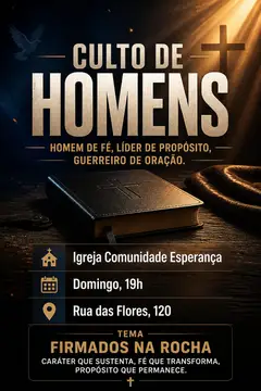 Culto de homens — evangélica