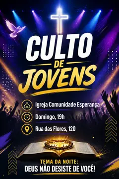 Culto de jovens — evangélica