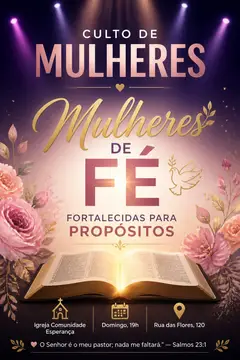 Culto de mulheres / círculo de oração — evangélica
