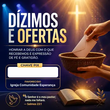 Dízimos e ofertas por PIX — evangélica