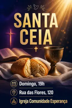 Culto de Santa Ceia — evangélica
