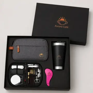 Kit Dia das Mães com a sua marca: caixa cartonada com o logo na tampa