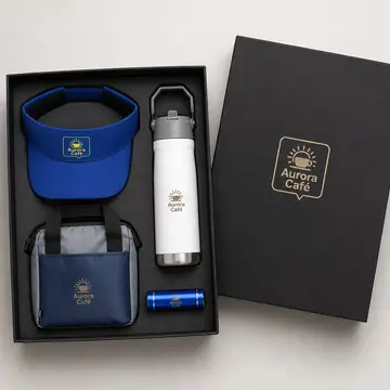 Kit equipe de campo com a sua marca: caixa cartonada com o logo na tampa