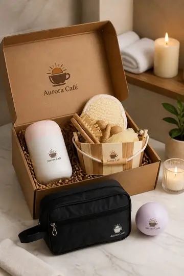 Kit bem-estar com a sua marca: cena de entrega