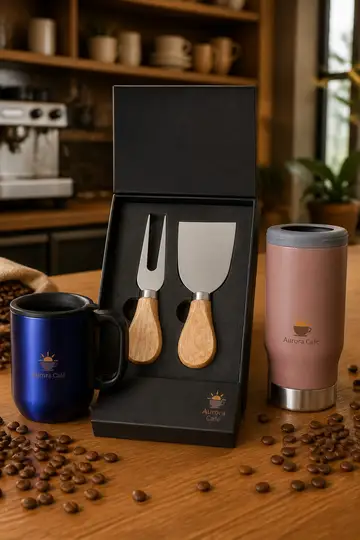 Kit café com a sua marca: cena de entrega
