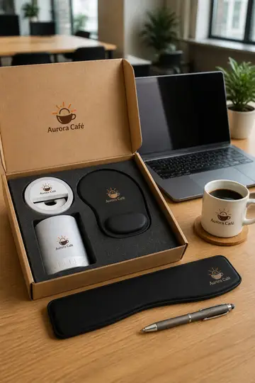Kit conectado (celular) com a sua marca: cena de entrega
