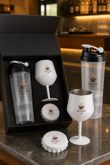 Kit happy hour com a sua marca: cena de entrega