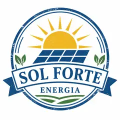Logo emblema vintage: Energia solar