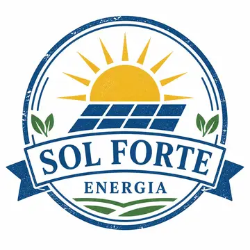 Logo emblema vintage: Energia solar
