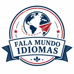 Logo emblema vintage: Escola de idiomas