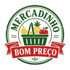Logo emblema vintage: Mercado e mercearia