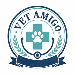 Logo emblema vintage: Clínica veterinária