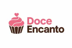Logo ícone + nome moderno: Doceria e confeitaria