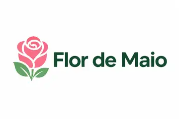 Logo ícone + nome moderno: Floricultura