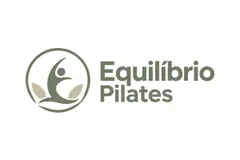 Logo ícone + nome moderno: Pilates e yoga