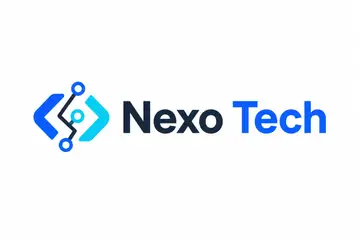 Logo ícone + nome moderno: Tecnologia e software
