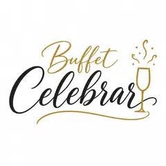 Logo lettering manuscrito: Buffet e eventos