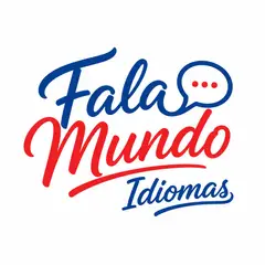 Logo lettering manuscrito: Escola de idiomas