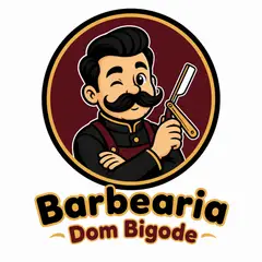 Logo mascote ilustrado: Barbearia
