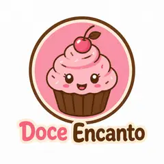 Logo mascote ilustrado: Doceria e confeitaria