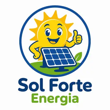 Logo mascote ilustrado: Energia solar