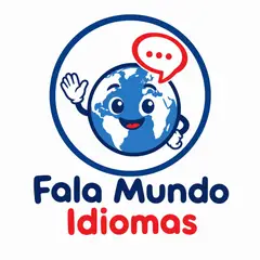 Logo mascote ilustrado: Escola de idiomas