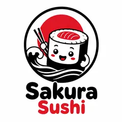 Logo mascote ilustrado: Restaurante japonês