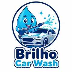 Logo mascote ilustrado: Lava-jato e estética automotiva