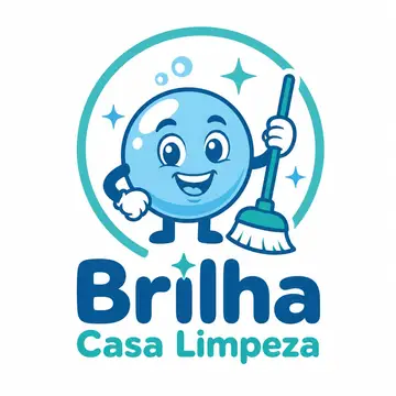 Logo mascote ilustrado: Limpeza e conservação