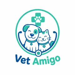 Logo mascote ilustrado: Clínica veterinária
