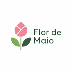 Logo minimalista geométrico: Floricultura