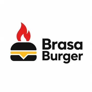 Logo minimalista geométrico: Hamburgueria