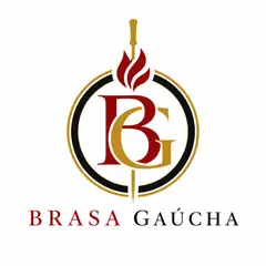 Logo monograma com as iniciais: Churrascaria