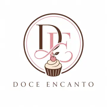 Logo monograma com as iniciais: Doceria e confeitaria
