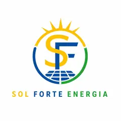 Logo monograma com as iniciais: Energia solar