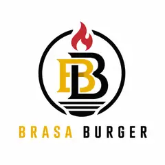 Logo monograma com as iniciais: Hamburgueria