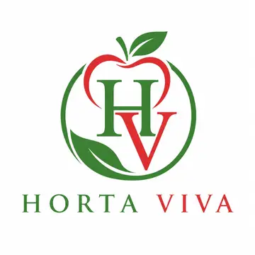 Logo monograma com as iniciais: Hortifrúti