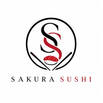 Logo monograma com as iniciais: Restaurante japonês