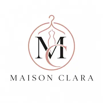 Logo monograma com as iniciais: Moda feminina