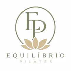 Logo monograma com as iniciais: Pilates e yoga