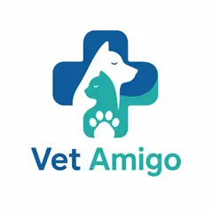 Logo espaço negativo: Clínica veterinária
