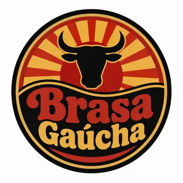 Logo selo retrô anos 70: Churrascaria