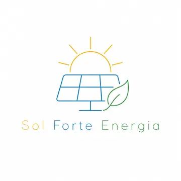 Logo traço fino (line art): Energia solar
