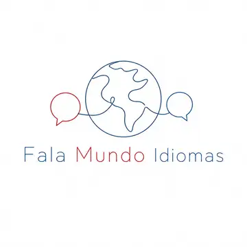 Logo traço fino (line art): Escola de idiomas