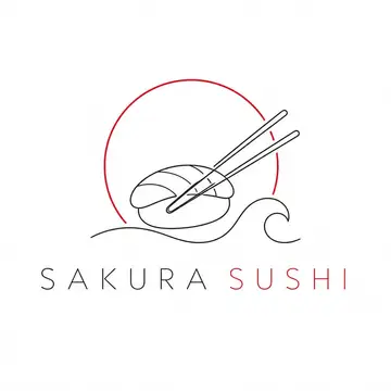 Logo traço fino (line art): Restaurante japonês