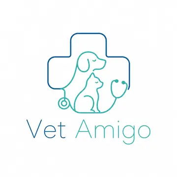 Logo traço fino (line art): Clínica veterinária