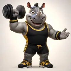 Mascote 3D: Rino (Academia)